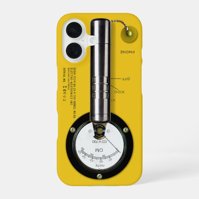Geiger Counter CD V-700 iPhone 16 Hülle (Rückseite)