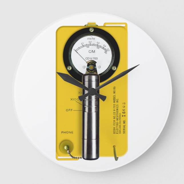 Geiger Counter Wall Clock - CDV 700 Große Wanduhr (Vorderseite)