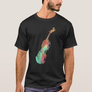 Geiger Für Männer Frauen Bunter Stil Violine T-Shirt