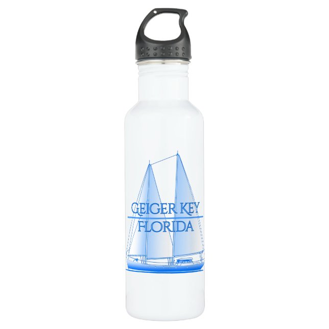Geiger Key Coastal Nautical Segelschiff Edelstahlflasche (Vorderseite)