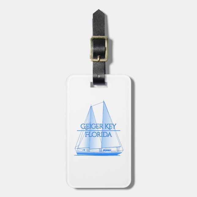Geiger Key Coastal Nautical Segelschiff Gepäckanhänger (Vorderseite vertikal)