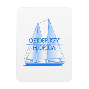 Geiger Key Coastal Nautical Segelschiff Magnet