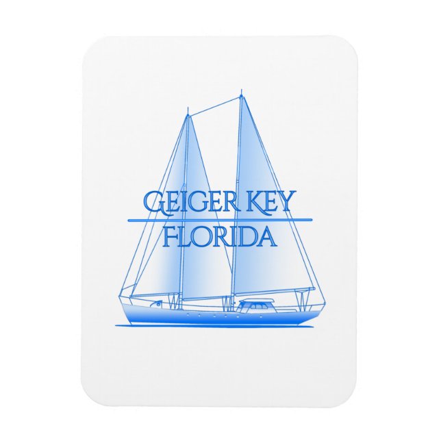 Geiger Key Coastal Nautical Segelschiff Magnet (Vertikal)