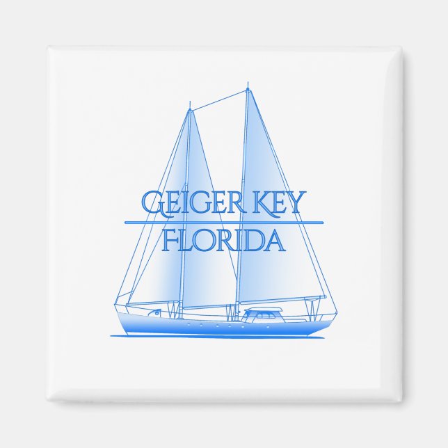Geiger Key Coastal Nautical Segelschiff Magnet (Vorne)