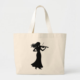 Geiger-Silhouette Dame Jumbo Stoffbeutel