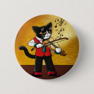 Geigermusikkatze Button