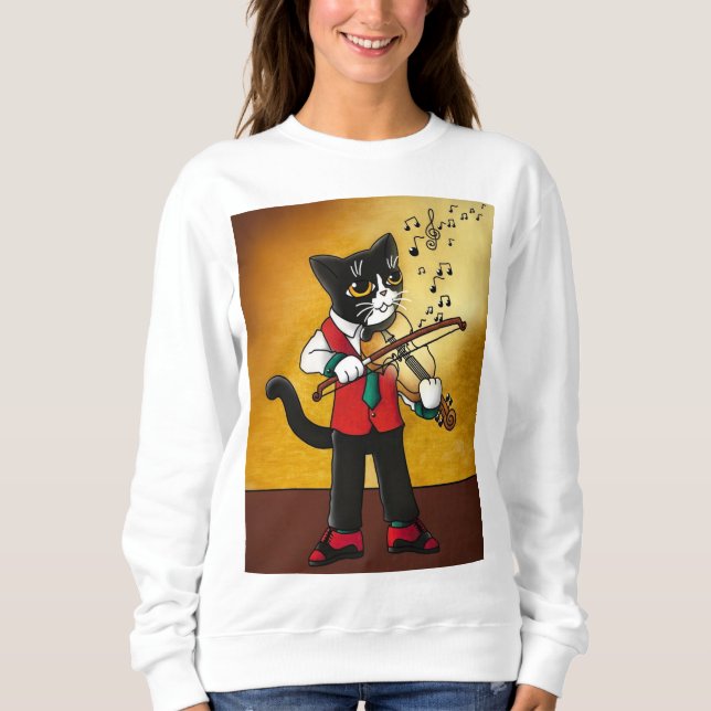 Geigermusikkatze Sweatshirt (Vorderseite)