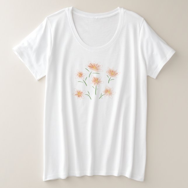 geile Blume im Sommer Große Größe T-Shirt (Design vorne)