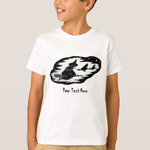 geile, fliegende Hexen auf Broomsticks halloween T-Shirt
