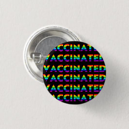 Geimpft, Pride lgbt lgbtq schwul Regenbogen schwar Button