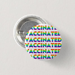 Geimpft, Pride lgbt lgbtq Schwulenbogenmuster Button