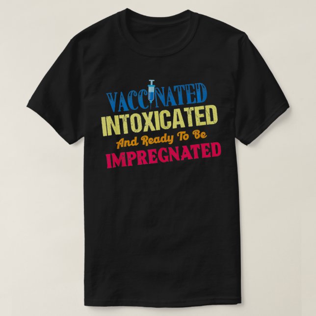 geimpft und improvisiert T-Shirt (Design vorne)
