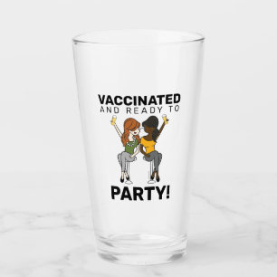 geimpft und zum Party bereit - Bier Glas