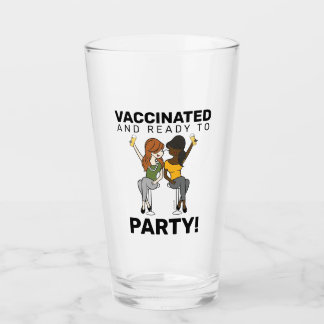 geimpft und zum Party bereit - Bier Glas