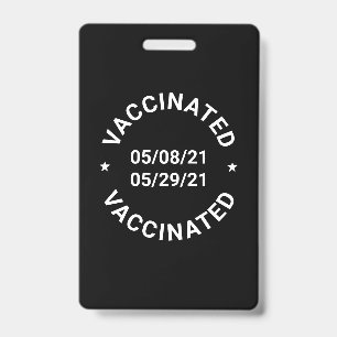 Geimpfte benutzerdefinierte Daten und Text-ID-Ausw Ausweis