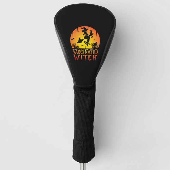 Geimpfte Hexe, Halloween-Spaß, Halloween-Hexe Golf Headcover (Vorderseite)