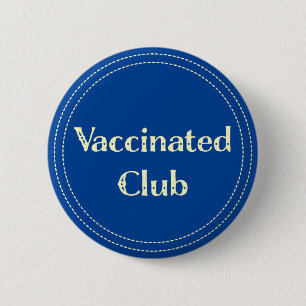 Geimpfter Club (blau) Button