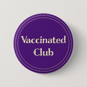 Geimpfter Club (Lila) Button