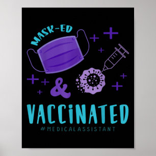 Geimpfter Funny Spaß Grafischer Kostenvoranschlag Poster
