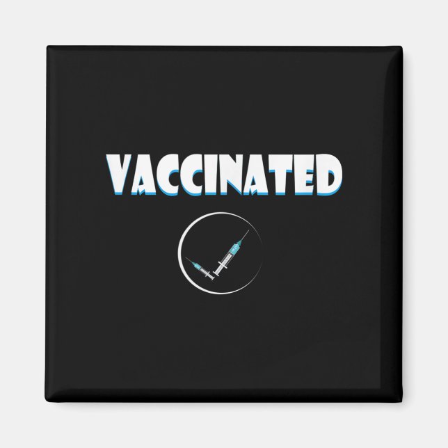 Geimpfter Funny Spaß Grafischer Zitat geimpft Ch Magnet (Vorne)