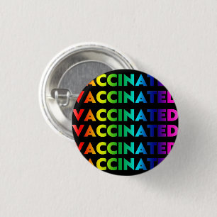 Geimpfter Pride lgbt lgbtq schwuler Regenbogen sch Button