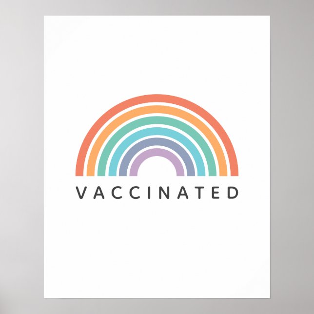Geimpfter Regenbogen | Covid Coronavirus Vaccine Poster (Vorne)
