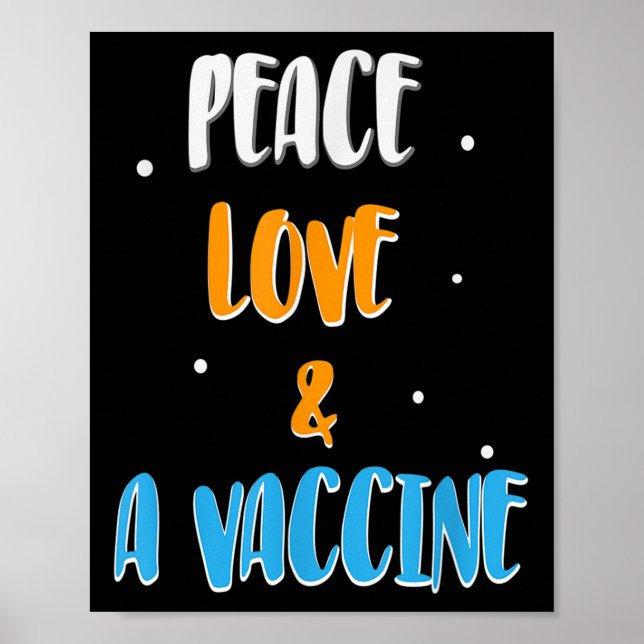 Geimpfter Spaß Joke Graphic Quote Peace Lo Poster (Vorne)