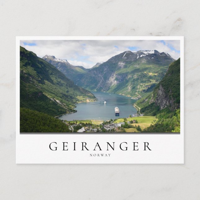 Geiranger Fjord in Norwegen Postkarte (Vorderseite)