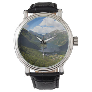 Geiranger-Fjord-Landschaft, Norwegen Armbanduhr