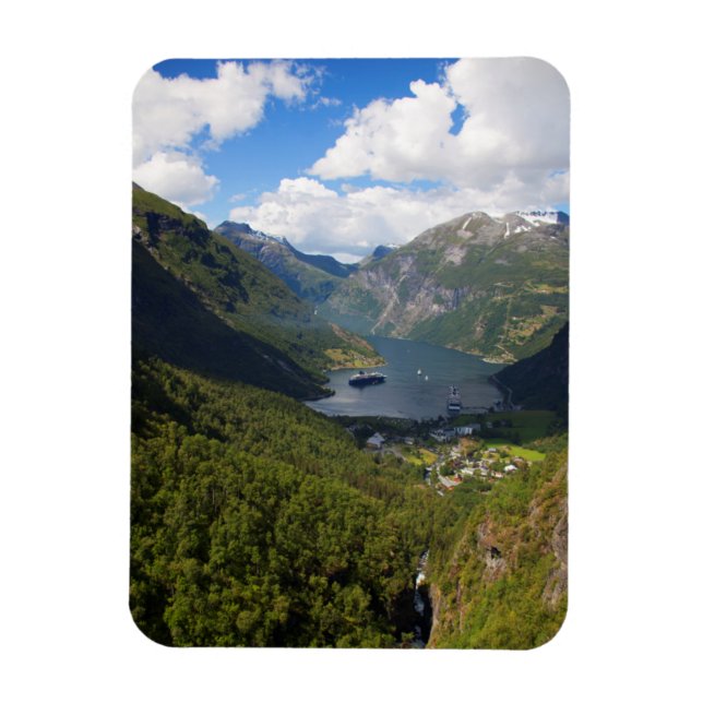 Geiranger Fjord Landschaft, Norwegen Magnet (Vertikal)