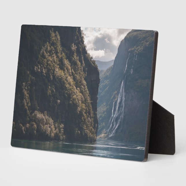 Geiranger Fjord Norwegen Fotoplatte (Seite)