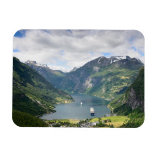 Geirangerfjord-Ansicht des rechteckigen norwegisch Magnet