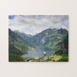 Geirangerfjord Ansicht in Puzzlen Norwegens Puzzle