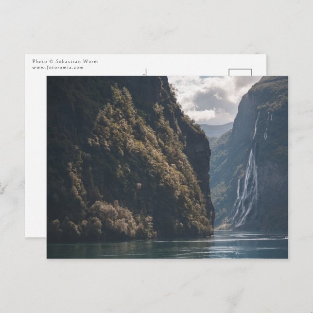 Geirangerfjord Norway Postkarte (Vorne/Hinten)