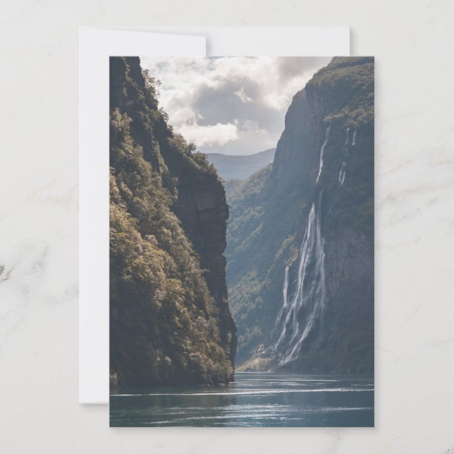 Geirangerfjord Norwegen Greeting Card (Vorderseite)