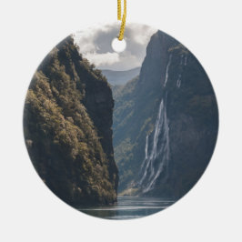 Geirangerfjord Norwegen Keramik Ornament