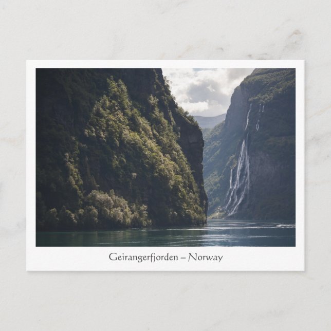 Geirangerfjord Norwegen Postkarte (Vorderseite)