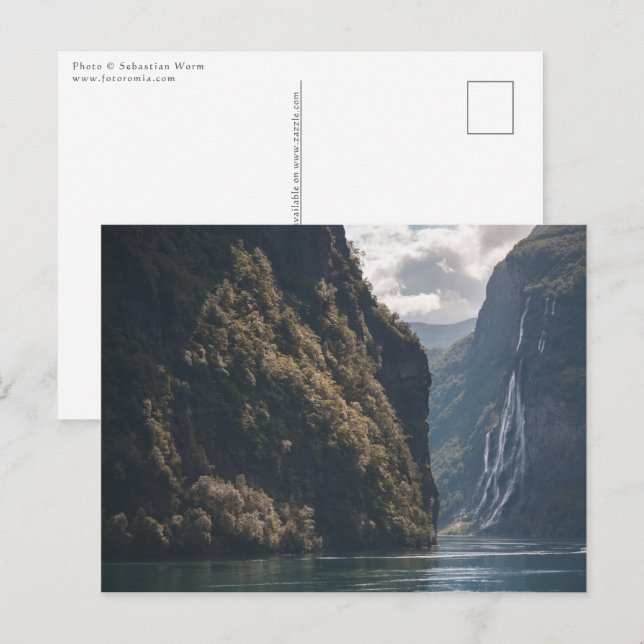 Geirangerfjord Norwegen Postkarte (Vorne/Hinten)