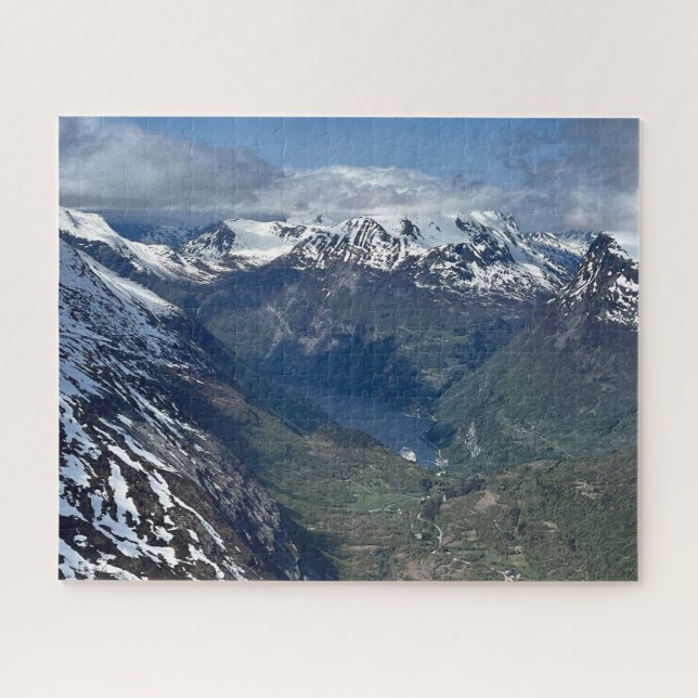 Geirangerfjord View vom Dalsnibba Berg Puzzle (Horizontal)