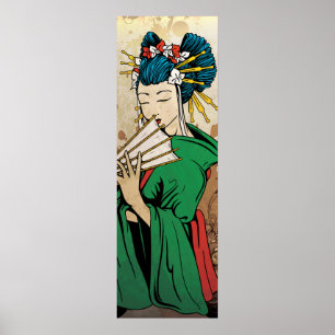 Geisha 芸 者 japanisches Langdruck-Poster Poster