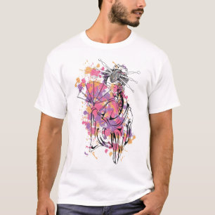 Geisha Abstrakt Splash Artistics Graphic T-Shirt