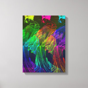 Geisha Abstrakte japanische Wall Art Leinwanddruck