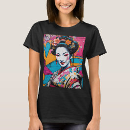 Geisha and Sakura: Japanese-Inspired Art T-Shirt