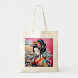Geisha and Sakura: Japanese-Inspired Art Tragetasche