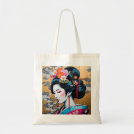 Geisha and Sakura: Japanese-Inspired Art Tragetasche