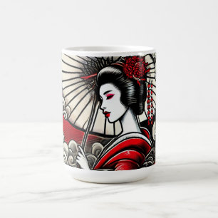 Geisha Art Keramik Tasse