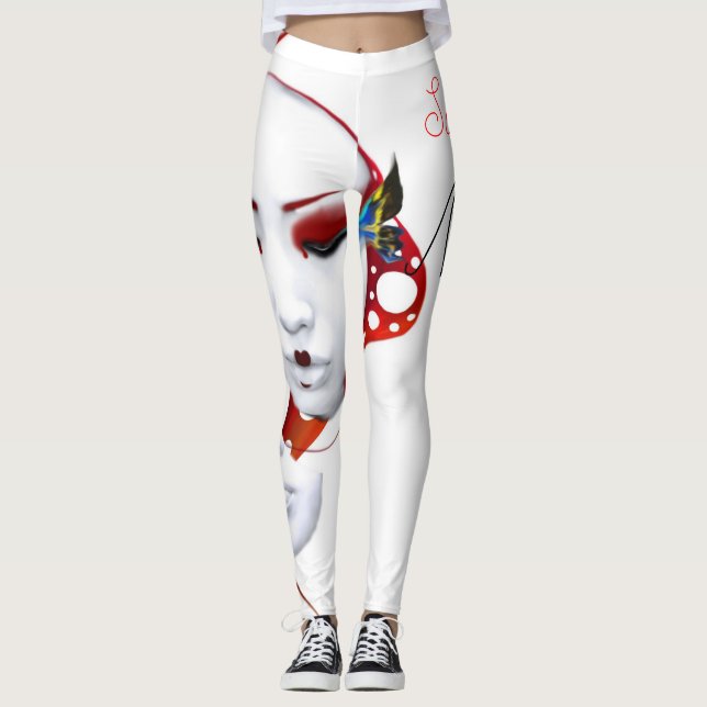 Geisha Avatar Leggings (Vorderseite)