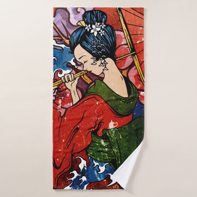 Geisha Badehandtuch (Badehandtuch)
