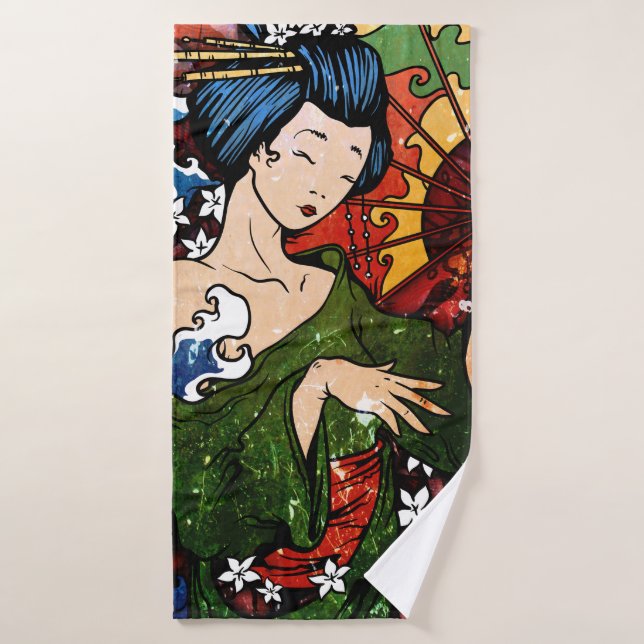 Geisha Badehandtuch (Badehandtuch)