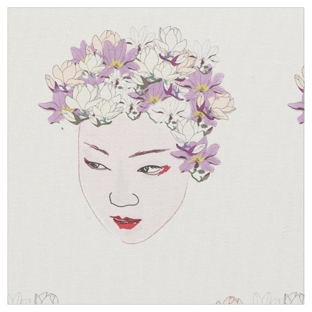 Geisha Blume Stoff (Nahaufnahme)